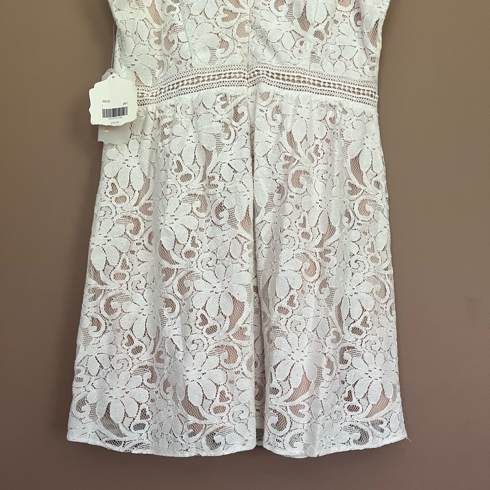 {Altar'd State} Sleeveless Lace Overlay Fit & Flare Mini Dress - Small - NWT - Picture 6 of 9
